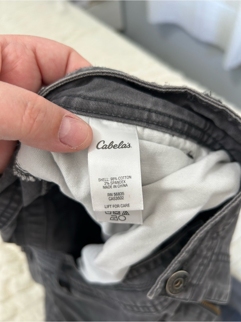 Cabela's Men's Cargo Pants - Charcoal Gray - Picture 5 of 5